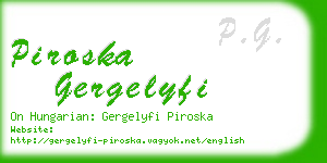 piroska gergelyfi business card
